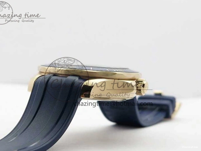 0411 2018 Seamaster Diver 300M RG Blue Ceramic VSF 1:1 Best Edition Blue Dial on Blue Rubber Strap A WeatherProof 7914